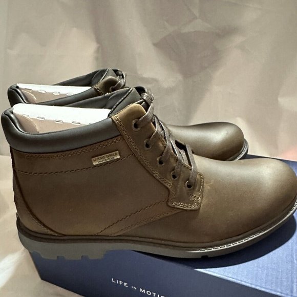 BRAND NEW Waterproof ROCKPORT SS PLAIN TOE BOOT A13715 sz 10.5 Women sz 8 Men - Picture 1 of 7